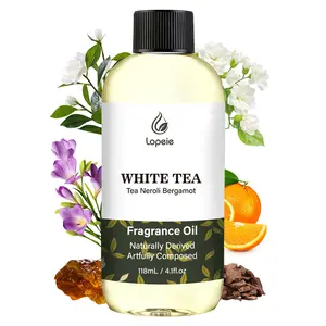 Lopeie Hotel Diffuser Oil Refill 118ml 4.1 fl oz, Aromatherapy Fragrance Oil- White Tea, Jasmine & Musk Notes, Ideal for Ultrasonic and Waterless Diffuser Pleasant Fragrant