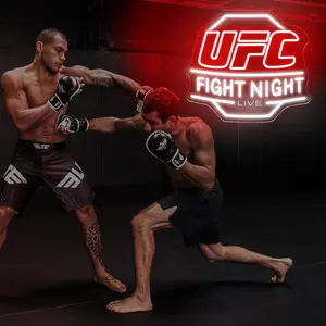 Ufc Neon Sign, Led Wall Light Ufc, Ufc Logo Light Up Sign, Boxing Gym Neon Decor, Fighting Sport Wall Art, Man Cave Ufc Neon Light for Home