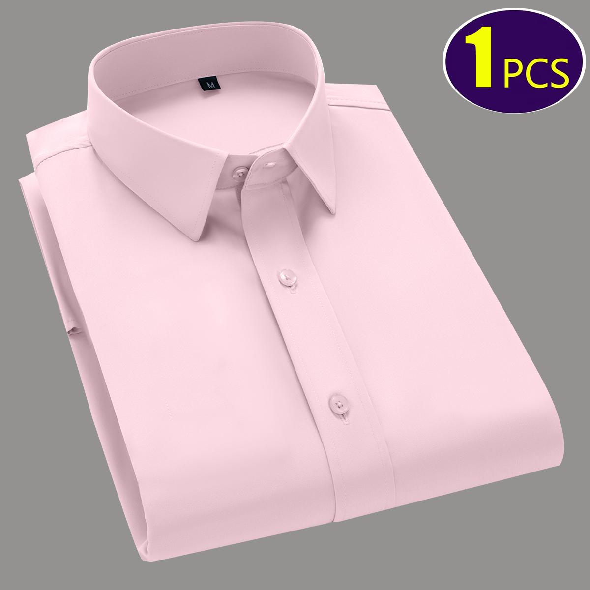 8-Pack Men's Long Sleeve Shirt Design Diamond Button Banquet Business Professional Dress Non-ironing Suit Shirt Casual Tooling