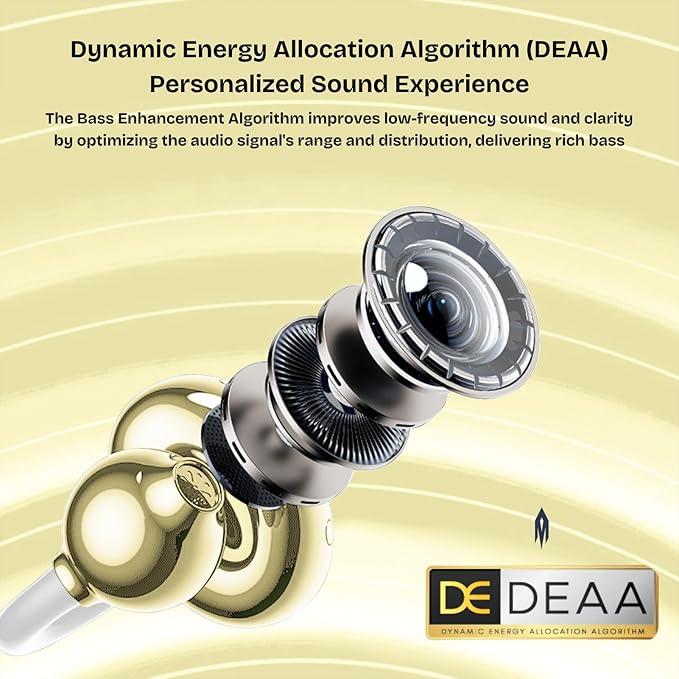 Open-Ear Ultra-Comfort Wireless Headphones Bluetooth 6.0 Earbuds IPX5 Waterproof HiFi Music Earphones with Microphone for Small Ears Sports Running Exercise Perfect for sports and running slim hook