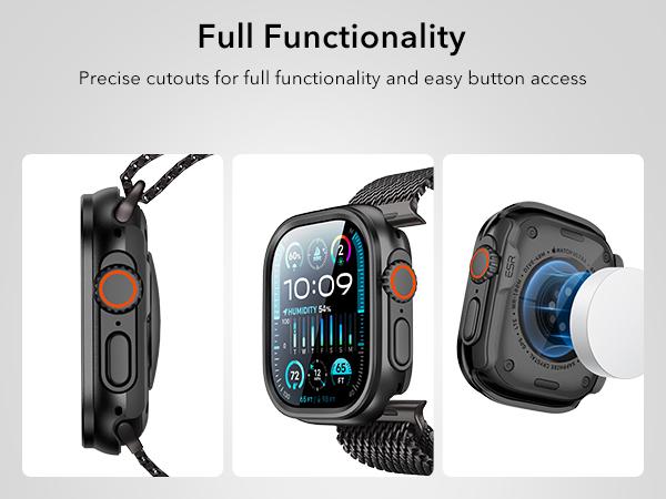 ESR Apple Watch Ultra series Case with Screen Protector 49mm (2025/2024/2023/2022), Military Grade Protection, Slim Protective Cover with 2 Pack Armorite Glass Protector Set, Full Body Bumper for Outdoor Protection