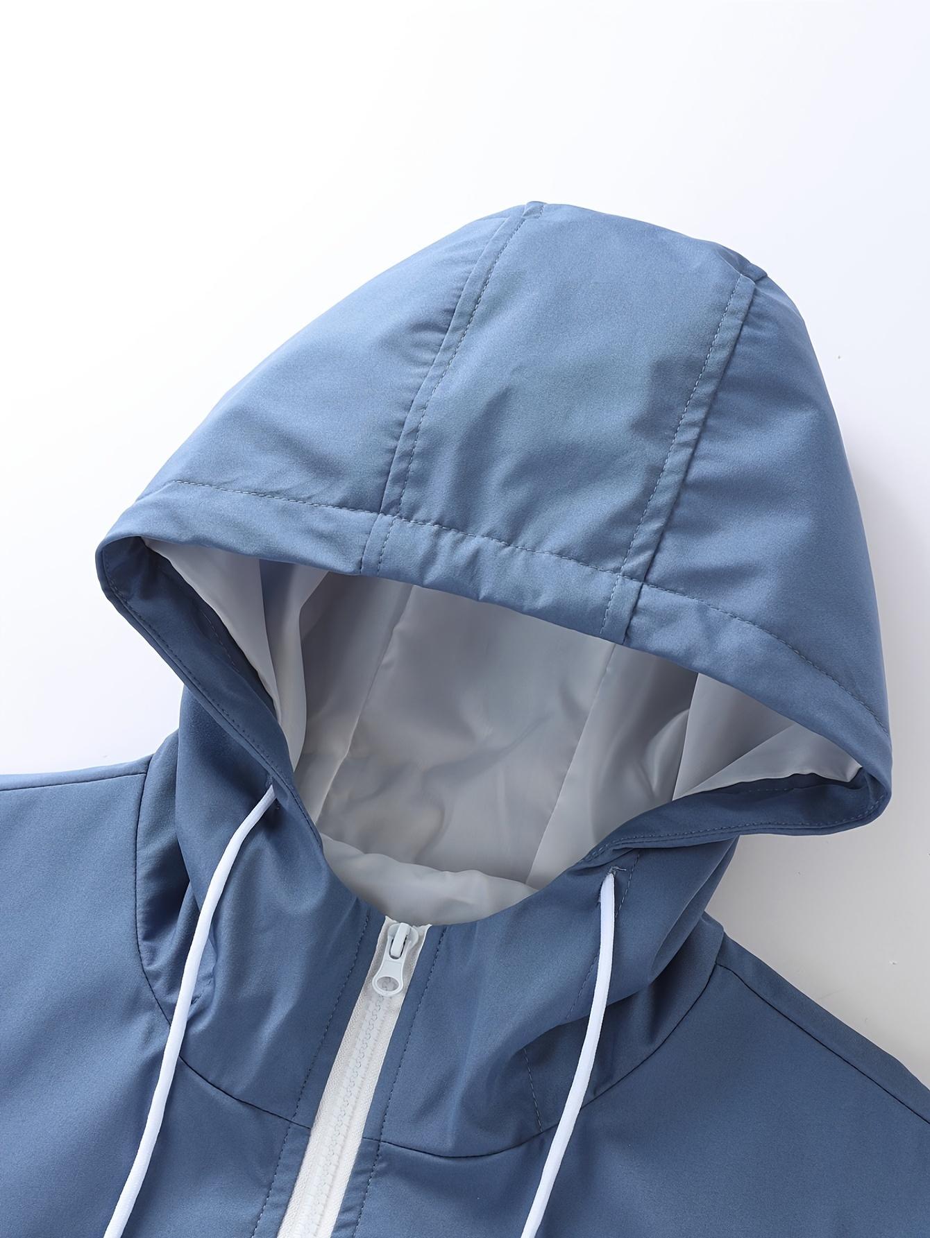 Men's Retro Color Block Splicing Sports Set Zipper Hoodie Combination, Streetwear