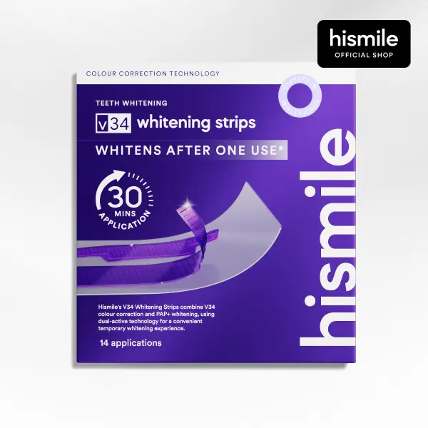 Hismile V34 Whitening Strips, Teeth Whitening Strips, Purple Tooth Whitening, Combining Whitening and Colour Correction
