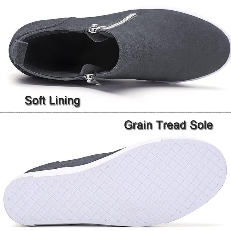 Athlefit Women's Wedge Sneakers Hidden Heel Platform Wedge Booties Hidden Wedgie Sneakers winter boots boots Shoes Footwear Girl Flatform