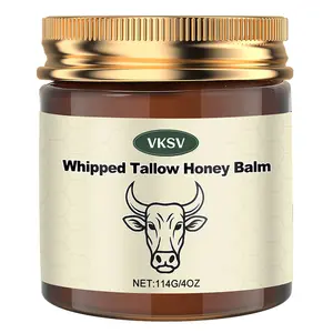 Whipped Grass-Fed Beef Tallow Honey Balm - 4 Oz,Moisturizing Cream for Soft, Smooth Skin - Handmade All-Natural Moisturizer - Lavender,hydrating, comfort, moisture boost cream, luminous firming cream, body care, hydrating dry skin