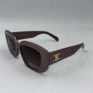 Celine Oversized Designer Sunglasses with Gold Logo - Modern Thick Frame & Dark Lenses for Everyday Wear & Statement Style
