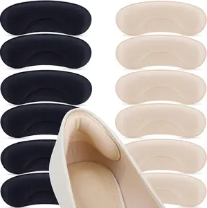 6 Pairs Heel Cushion Pads for Too Big Shoes - Protectors to Prevent Heel Pain, Blisters and Rubbing, Anti Slip Fillers Make Shoes Fit Tighter