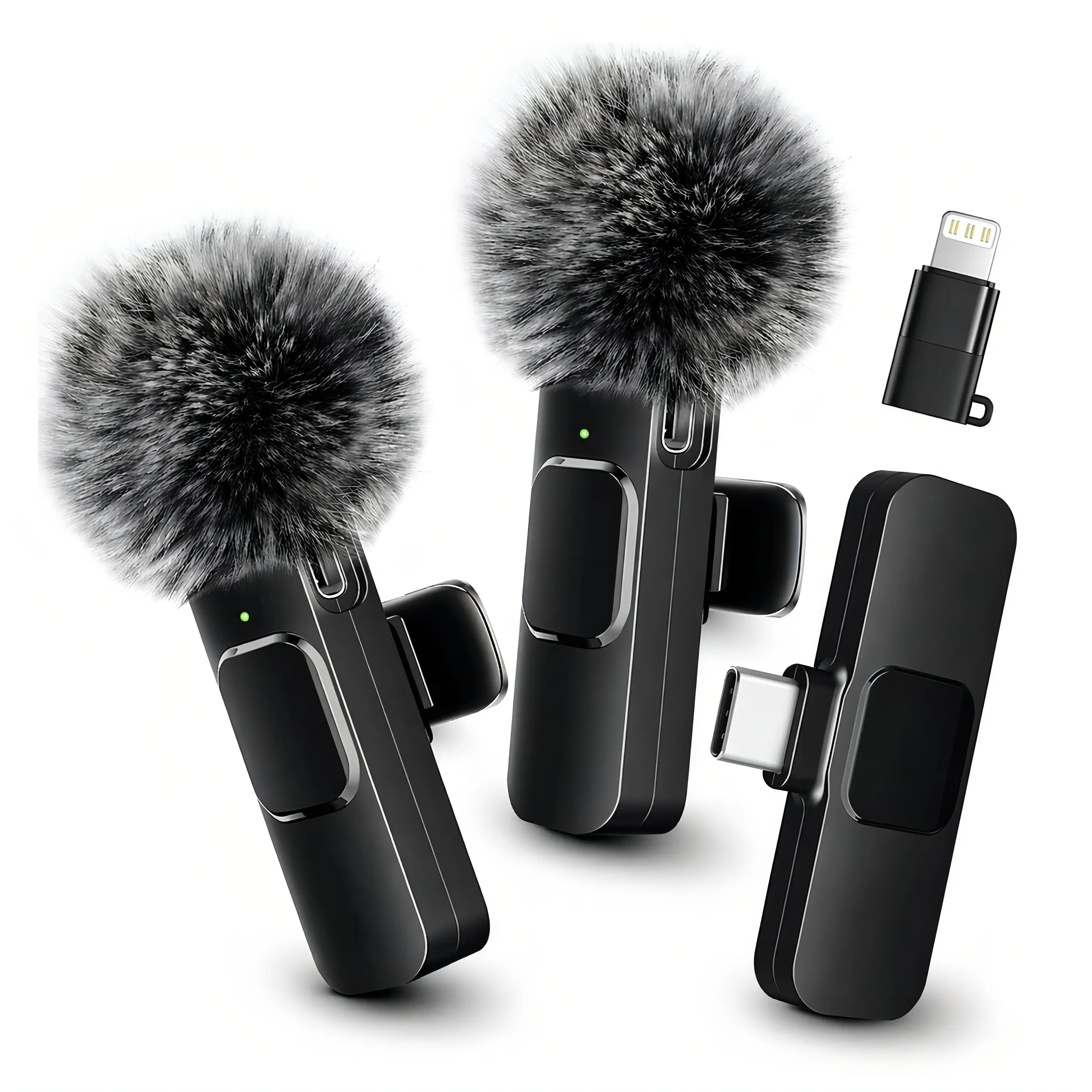 HITOZON Wireless Lavalier Microphone with Noise Reduction - Plug-and-Play Portable USB-C Lapel Mic for iPhone 15/16/17, iPad, Android Smartphones, Camera Audio Recording - Mini Wireless Microphone Phone Accessories for Vlog, YouTube clip-on microphone