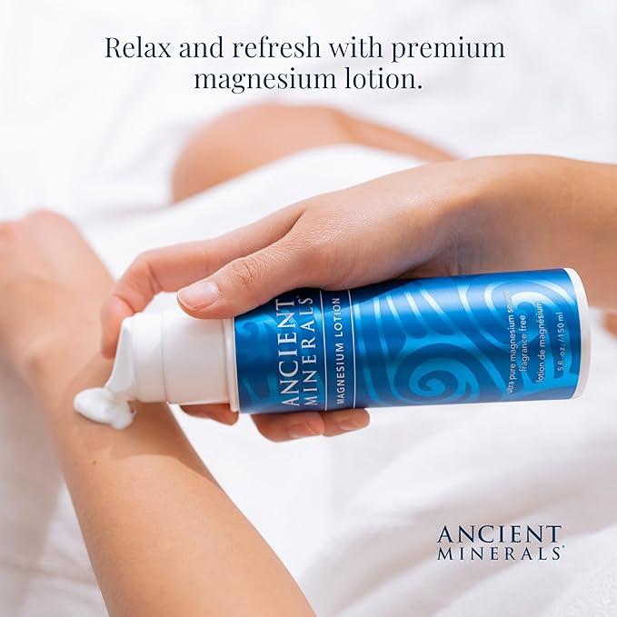 Ancient Minerals Magnesium Lotion, Skin-Repair, Fragrance-Free Hydrating Body Care with Organic Oils - 1 Pack Ancient Minerals Magnesium Lotion, Skin-Repair, Fragrance-Free Hydrating Body Care with Organic Oils - 1 Pack