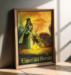 EMERALD HERALD Dark Souls 2 Inspired Art Poster - Majula Travel Style Video Game Print - Melancholic Fantasy Character Wall Decor - Soulslike Game Room Aesthetic - Premium Unframed Wall Art