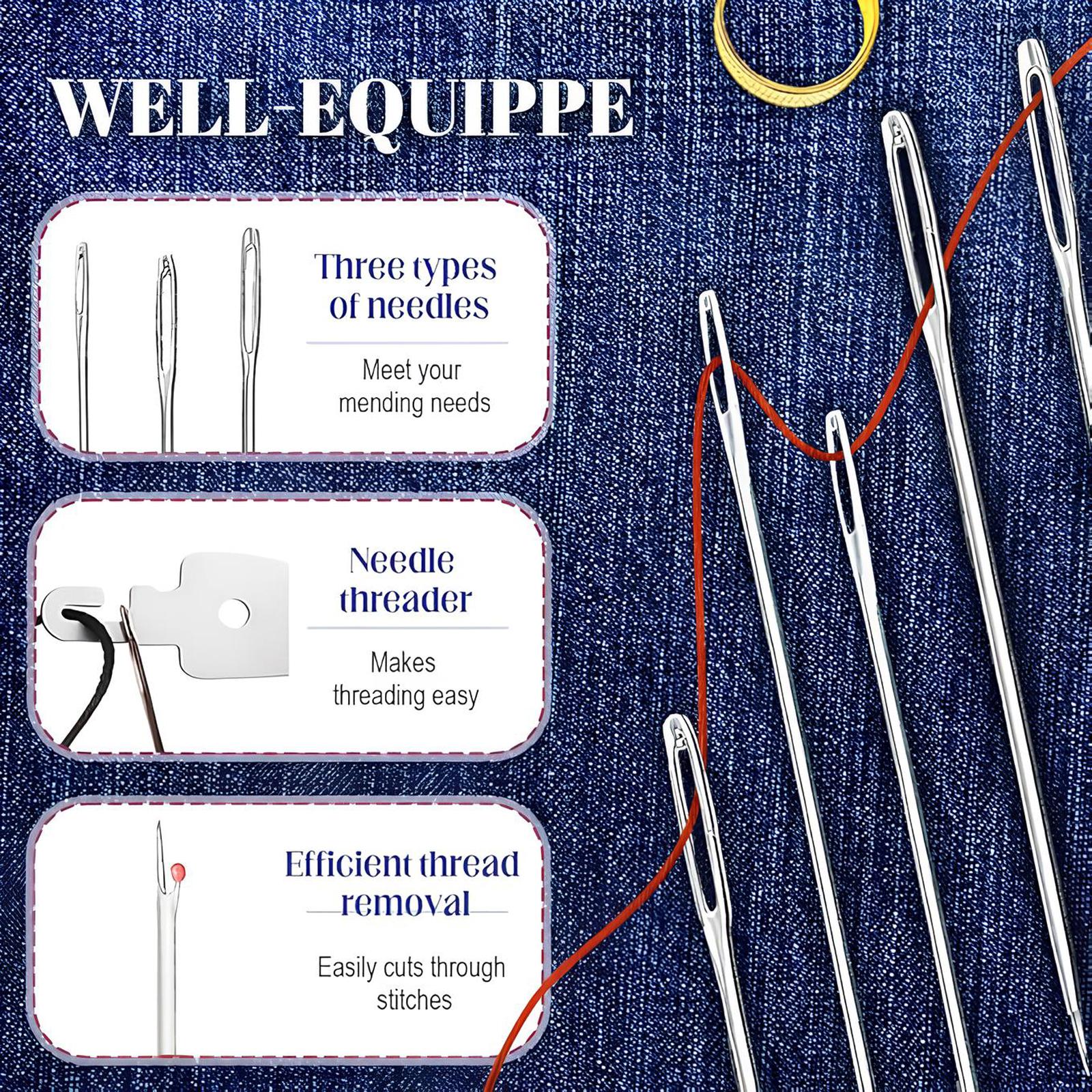 Sewing Kit, Stainless Steel Needles for Hand Sewing, 36 Piece Sewings Kit with Steels Needles with Big Eye, Sewing Needles Kit for DIY Sewings hand sewing needles, threaders, thimbles, and more, it’s the ideal kit for beginners and experts alike Sewing Kit, Stainless Steel Needles for Hand Sewing, 36 Piece Sewings Kit with Steels Needles with Big Eye, Sewing Needles Kit for DIY Sewings hand sewing needles, threaders, thimbles, and more, it’s the ideal kit for beginners and experts alike