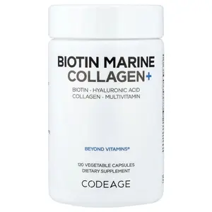 Codeage Biotin Marine Collagen+, 120 Vegetable Capsules