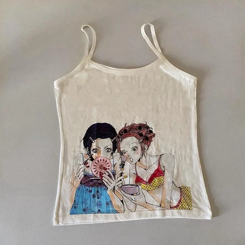 RebelRogue Nana and Hachi Anime Tank Top Nana and Hachi Anime Comfort Cropped T-Shirt Manga Tee Girls Womenswear Japanese Tank Tops