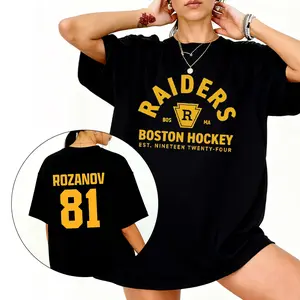 Boston Raiders Player Lineup T Shirt Heated Rivalry Fan Top Women Short Sleeves Sportswear Tee Unisex