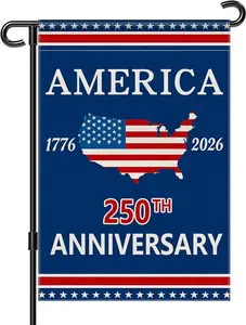 250 Anniversary USA Garden Flag, 250th Anniversary America Flag 250 Year Patriotic Banner American 4th of July Freedom Yard Sign Double-Sided Waterproof 1776-2026 Commemorative Flag