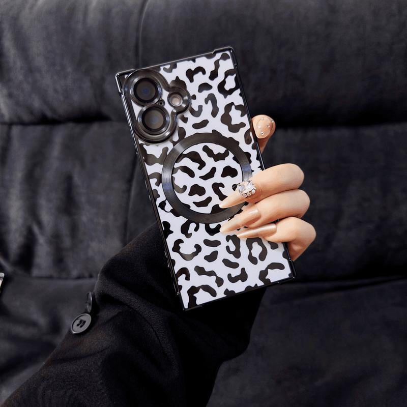 Compatible with for iPhone 17 Pro Max/16 Pro/15 Pro/14/13 Square leopard print Phone case - hn1217-11