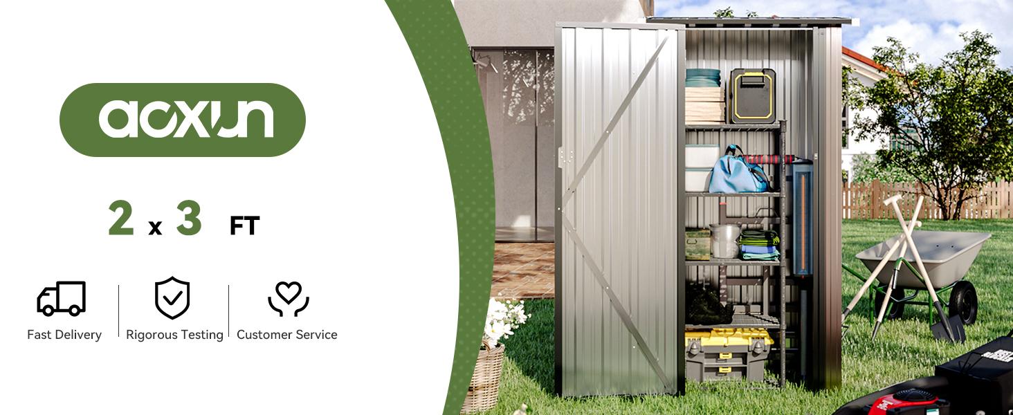 Aoxun 5x3FT Outdoor Storage Shed Metal Garden Tool Shed with Sloping Roof & Lockable Door Brown 5'x3' for Secure Storage Aoxun 5x3FT Outdoor Storage Shed Metal Garden Tool Shed with Sloping Roof & Lockable Door Brown 5'x3' for Secure Storage