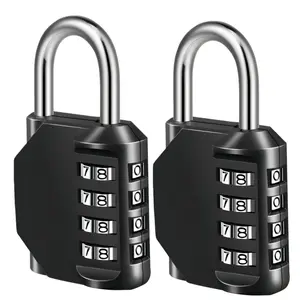 LMMAKE Heavy-Duty 4-Digit Resettable Keyless Padlock with Waterproof Protection Secure Gym Lockers Tool Boxes Storage Cabinets & Garden Gates Anti-Theft Design for Indoor Outdoor Use