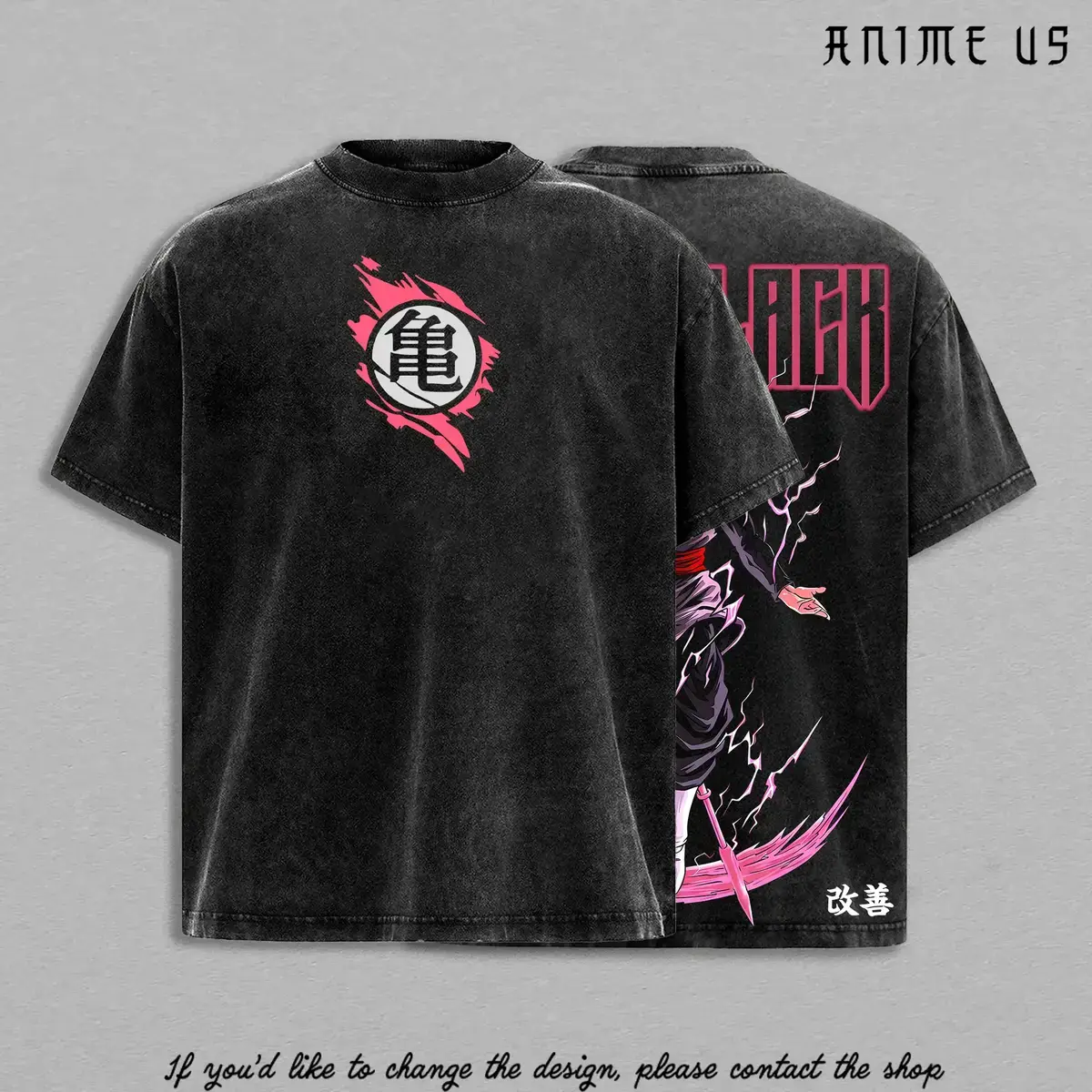Vintage Washed Oversized Anime Graphic Tee Heavyweight Cotton Burakku Zamasu Dark Pink Aura Warrior DBZ Shirt Casual Streetwear Men Women Y2K Retro Manga T-Shirt Gym Cosplay Tops Perfect Gift Cool Japanese Aesthetic Clothes Super Villain Workout Tops