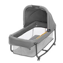 JOYMOR 7 in 1 Bedside Bassinet with Changing Table, All in One Nursery Center, Bedside Sleeper with Mattress, Sheet, Canopy, Storage Shelf and Hanging Toy