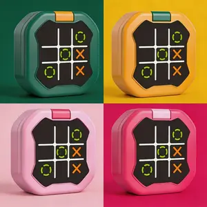 Electronic Tic-Tac-Toe Game, 9-In-1 Handheld Digital Puzzle Toy with Board, Tabletop Games, Portable Travel Brain Teaser Gift for Kids & Adults