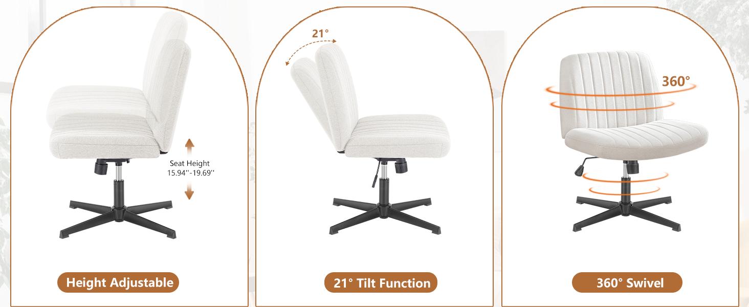 Criss Cross Chair - Armless Desk Chair No Wheels Cross Legged Office Chair Wide Swivel Home Office Desk Chairs,Christmas Present Gift Enhanced Seat Cushion Criss Cross Chair - Armless Desk Chair No Wheels Cross Legged Office Chair Wide Swivel Home Office Desk Chairs,Christmas Present Gift Enhanced Seat Cushion