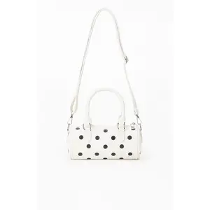 Pacsun Women's Polka Dot Faux Leather Mod Spot Barrel Bag