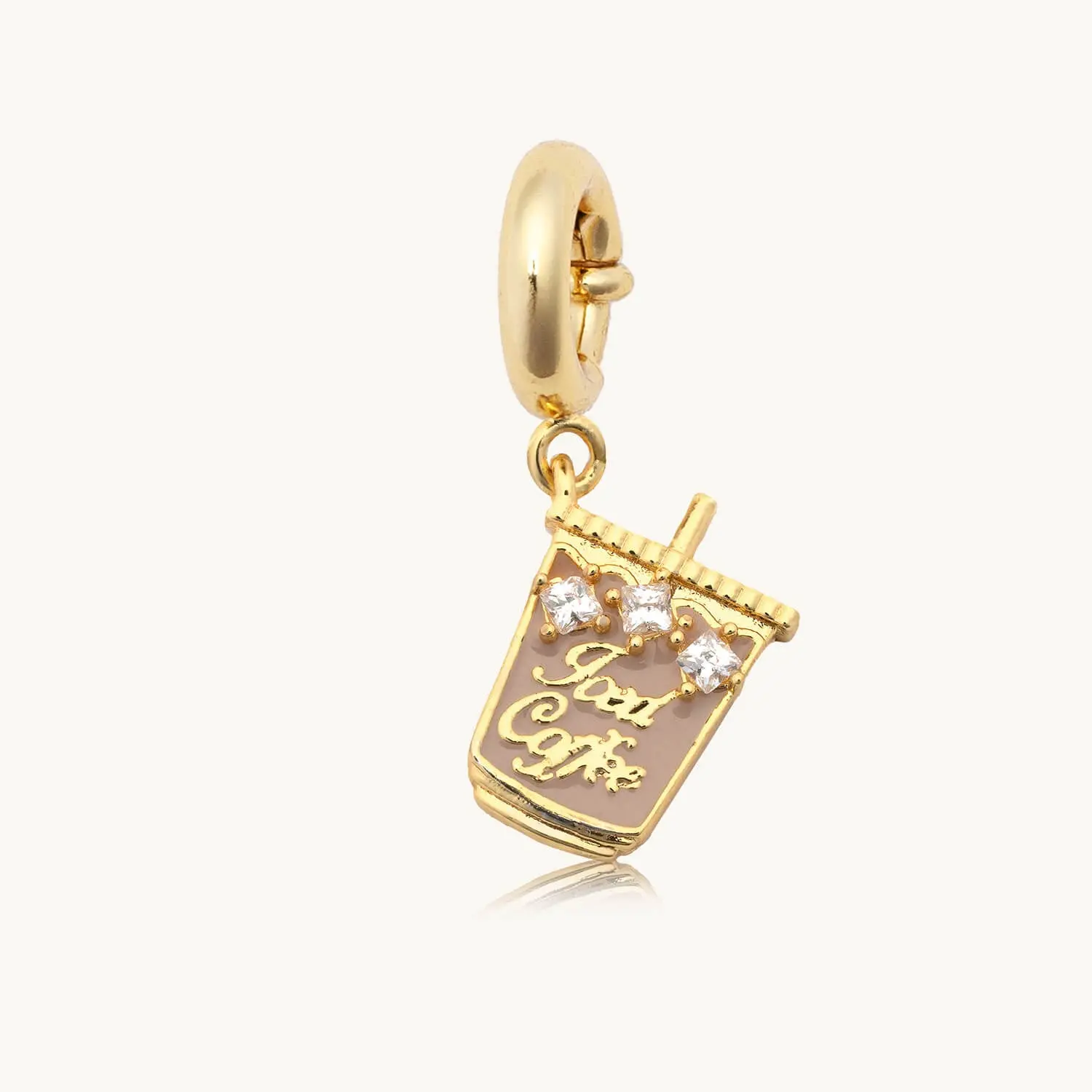 Little Words Project Iced Coffee Fashion Jewelry Charm - Removable DIY Accessory, Charms for Bags, Choking Hazard Small Parts for Bracelets, Necklaces, Diy Jewelry Accessories, Diy Charm