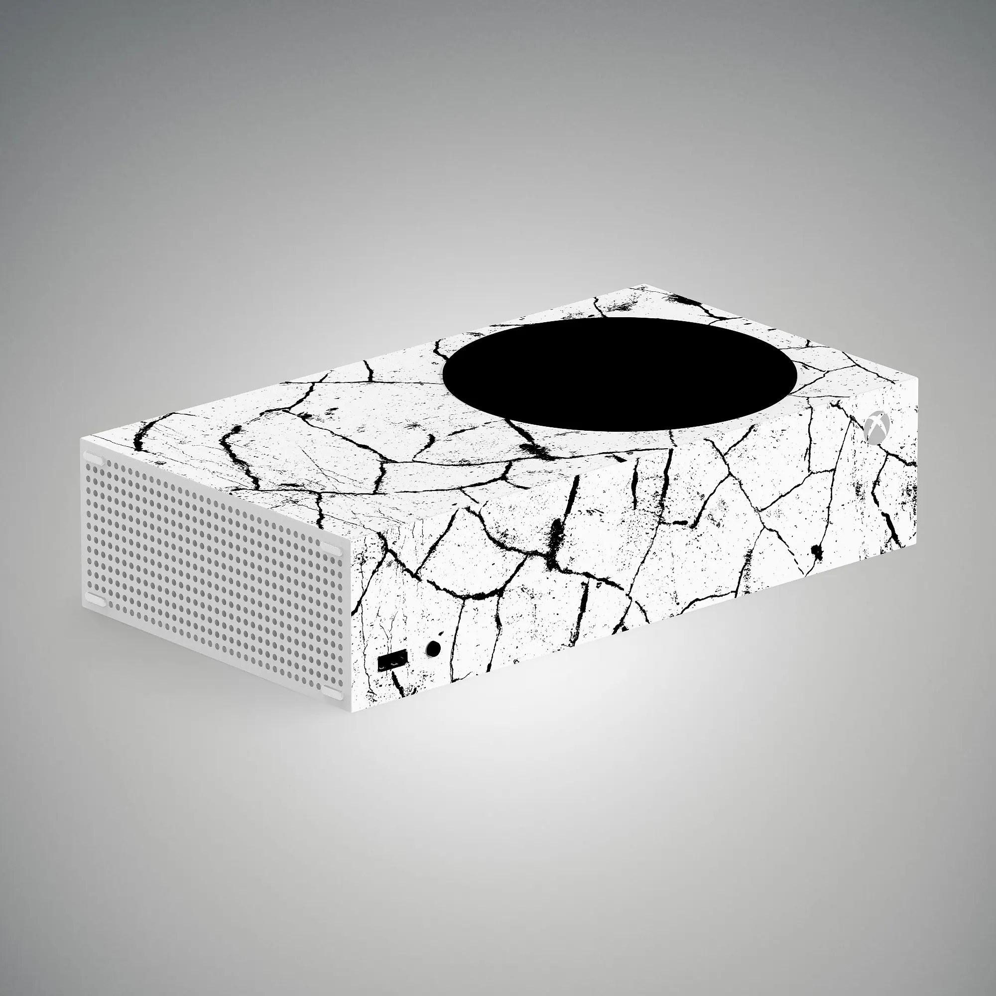 Cracking Xbox Series S Console Skin Cracking Xbox Series S Console Skin