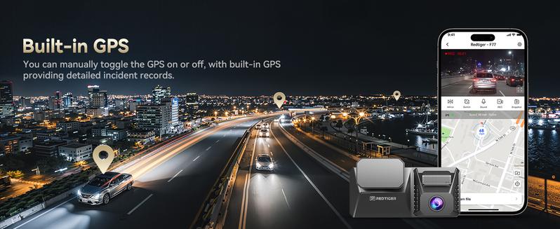 REDTIGER F77 4K+4K Dash Cam Front and Rear, Dual STARVIS 2 IMX678 HDR, Built-in 128GB eMMC, Voice Control Dash Camera for Cars with 5.8GHz WiFi, 4'' Touch Screen, GPS, Night Vision, 24H Parking Mode-Holiday Haul