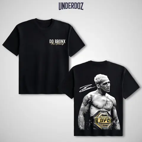 Men's Do Bronx Charles Oliveira Icon Heavy Cotton Graphic Tee - Tops, Short-Sleeve, Round Neck, Good Graphic Tees, Sporty Chic Casual Combat Sports Apparel for Fight Fans Crewneck Fabrics