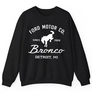 Vintage Ford Bronco 1966 Sweatshirt, Classic Ford Cotton Long Sleeve, Cotton Streetwear Menswear, Womenswear, Full Size, Full Color