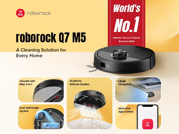 Roborock Q7 M5 Robot Vacuum and Mop Combo, LiDAR Navigation, Pet Hair, Automatic Vacuum Cleaner for Home Robot, Self-Charging Robotic Vacuum Cleaning, APP-Controlled Mopping  #Fallfreshness #TikTokShopRestock #Nova