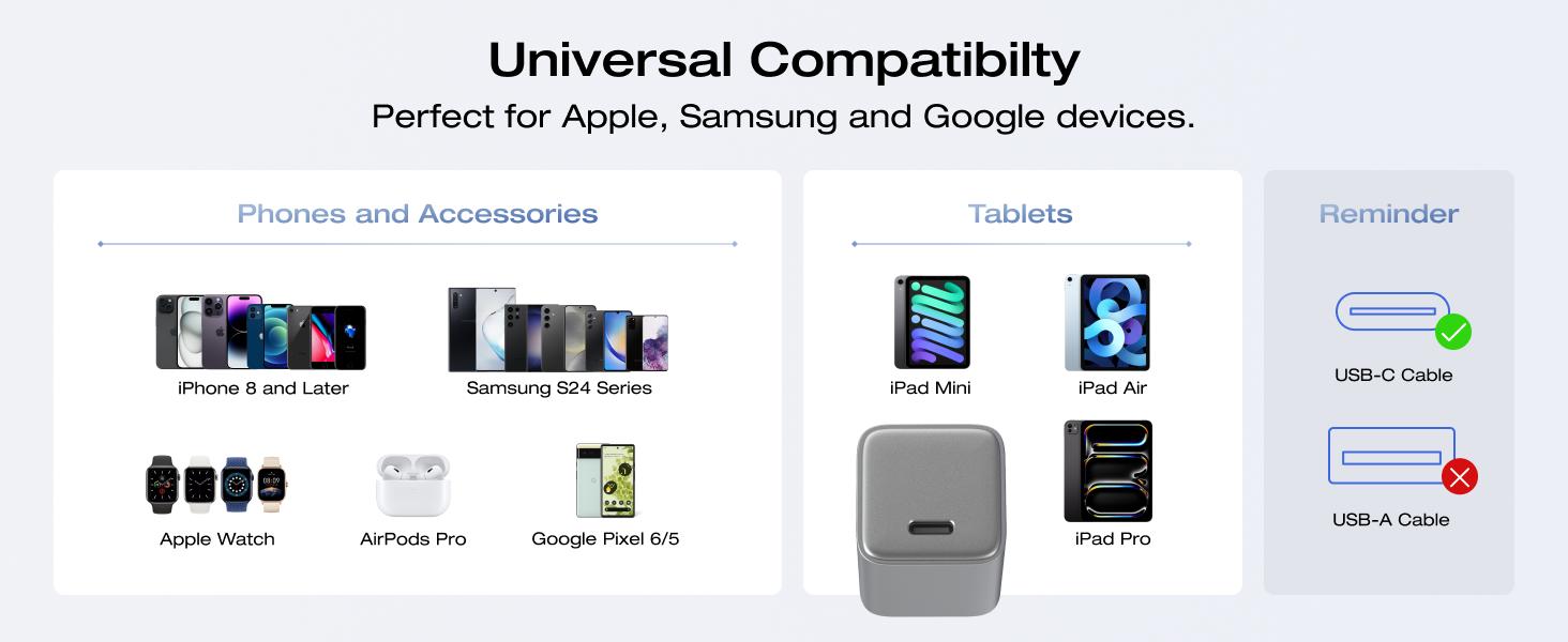 [LIVE ONLY] EF ECOFLOW Rapid 20W GaN USB C Charger with Cable,Fast Type C Charging Block Plug for Rapid Compatible with iPhone 15/15 Pro/14/14 Pro Max/13, Galaxy, iPad Visit the EF ECOFLOW Store