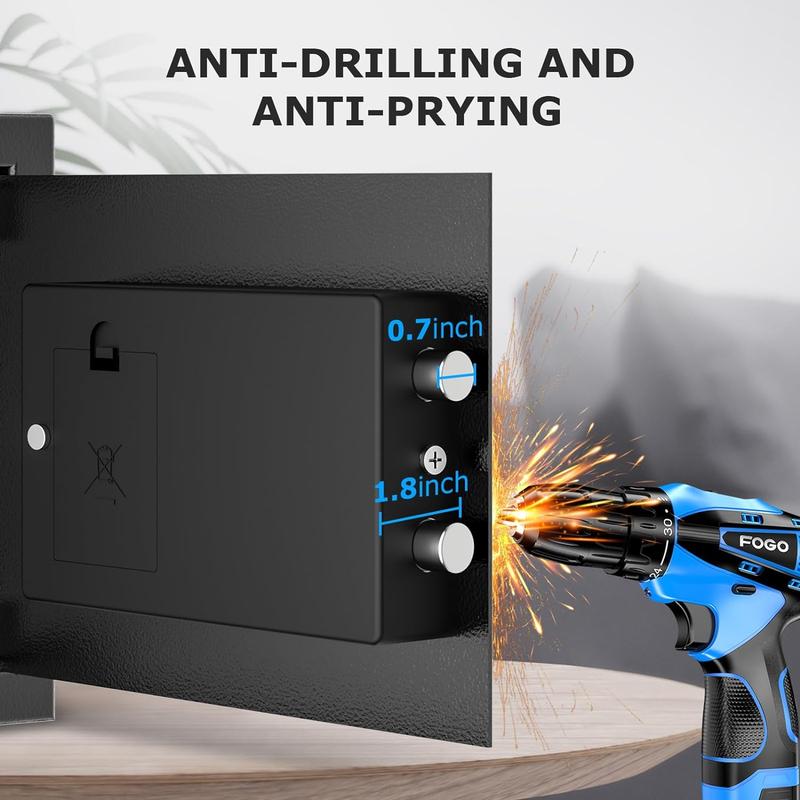 Bonsaii 2.5 Cubic Feet Security Home Safe with Digital Keypad, Security Box for Jewelry, Cash, Guns | Document Safe (14.2"x12.99"x19.7") Alarm Door Blocker