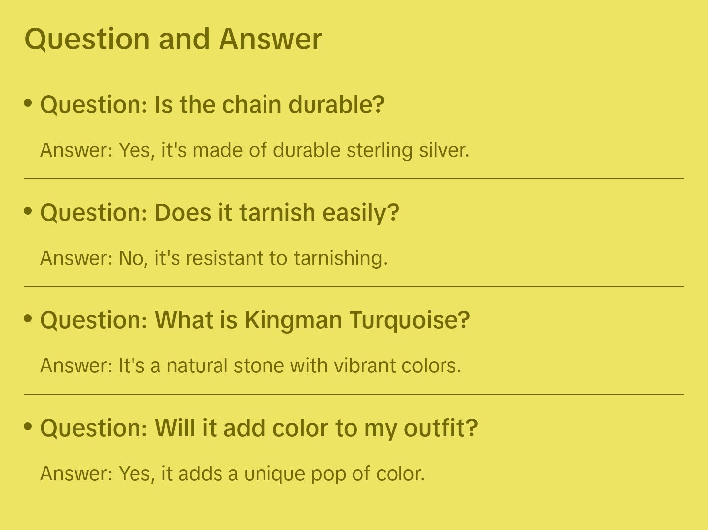 Kingman Turquoise Initial Necklace