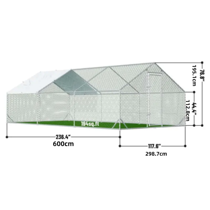 Spire 9.8’L x 19.7’W x 6.4’H