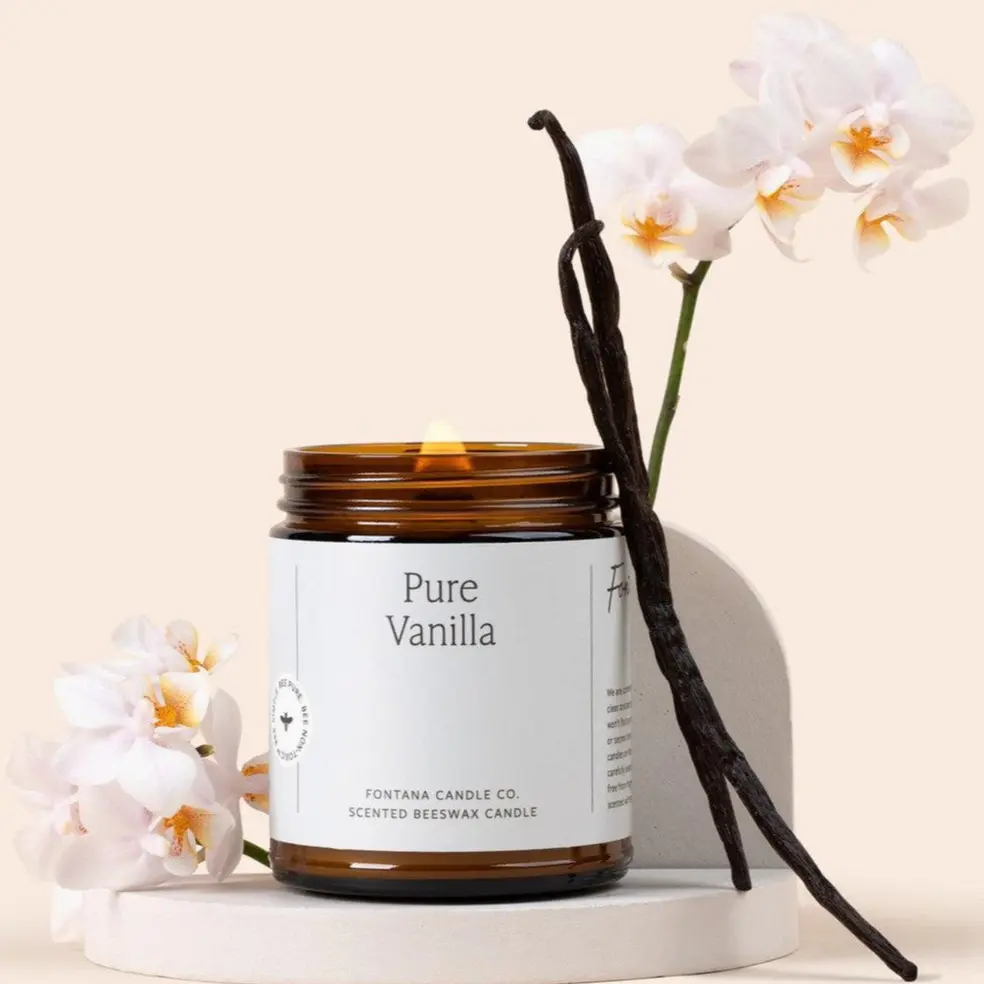 Fontana Candle Co Classic Jar Candles - Wildflower Citrus, Pure Vanilla, Farmer's Market, Spiced Latte, Warm Flannel, Cinnamon Orange Clove, Lemongrass Eucalyptus, Lavender - 40 Hour Burn Time - MADE SAFE Certified