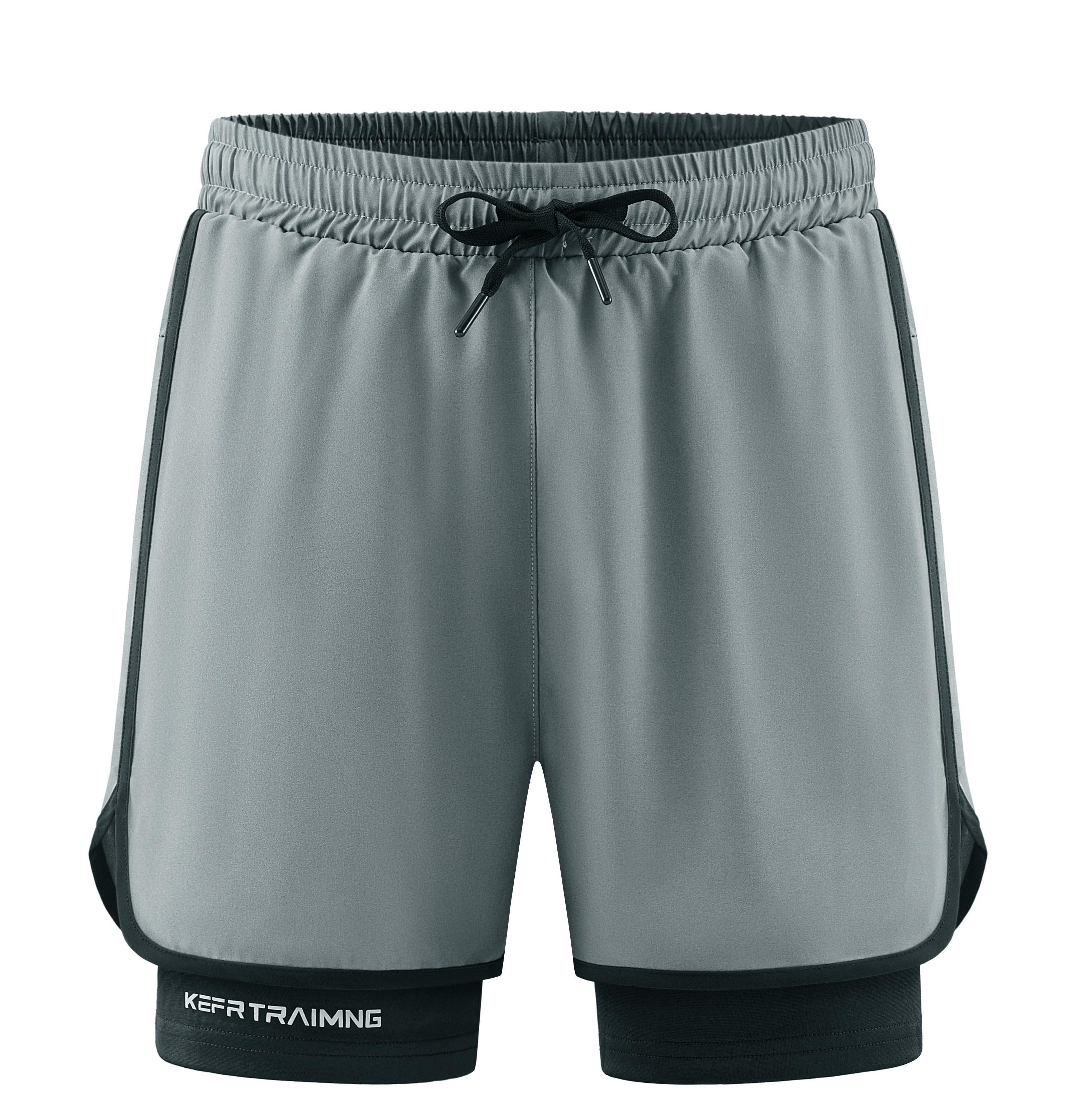 Newly upgraded, men's quick-drying sports shorts Pro, inner pocket design - elastic and comfortable fitness pants, men's summer outdoor sports shorts.fit