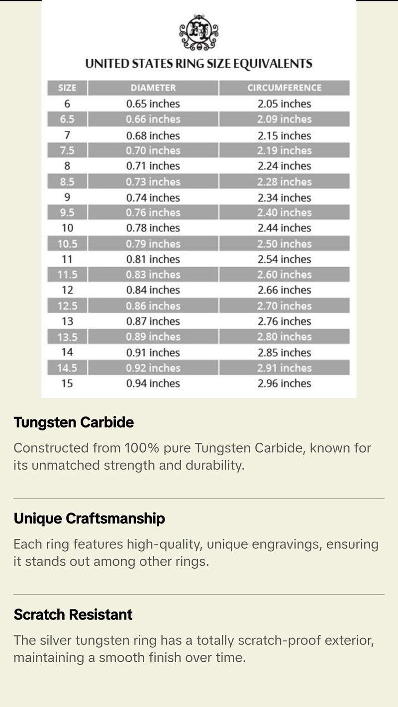 Silver Tungsten Slim Firefighter's Ring