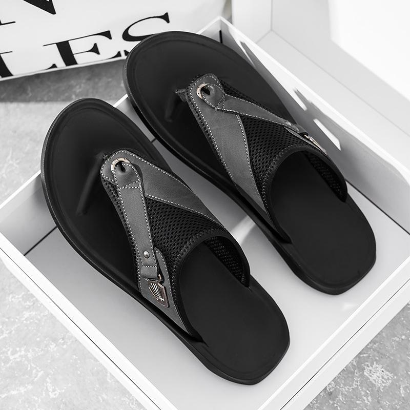 Men's Flip-Flops Breathable Mesh Panels & Lightweight Sole for Daily Indoor Comfort Boy Walking Shoes with Metal Side Accents Men's Flip-Flops Breathable Mesh Panels & Lightweight Sole for Daily Indoor Comfort Boy Walking Shoes with Metal Side Accents