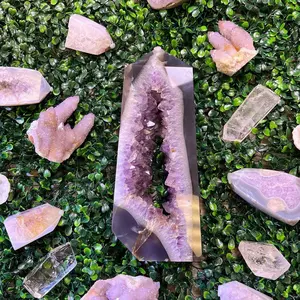 Prism Stone 1-Live Claim Natural Crystal for Home Decoration Crystal Sphere Tower Specimen Carving by Lianyungang Woruo