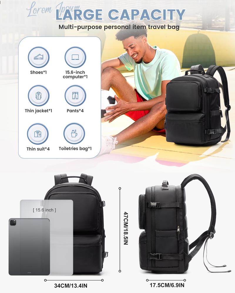 Vacuum Seal Backpack Travel With Electric Pump Personal Item Travel Backpack Carry on Flight Approved Traveling Backpack With Vacuum System Morral de Viaje Para Avion