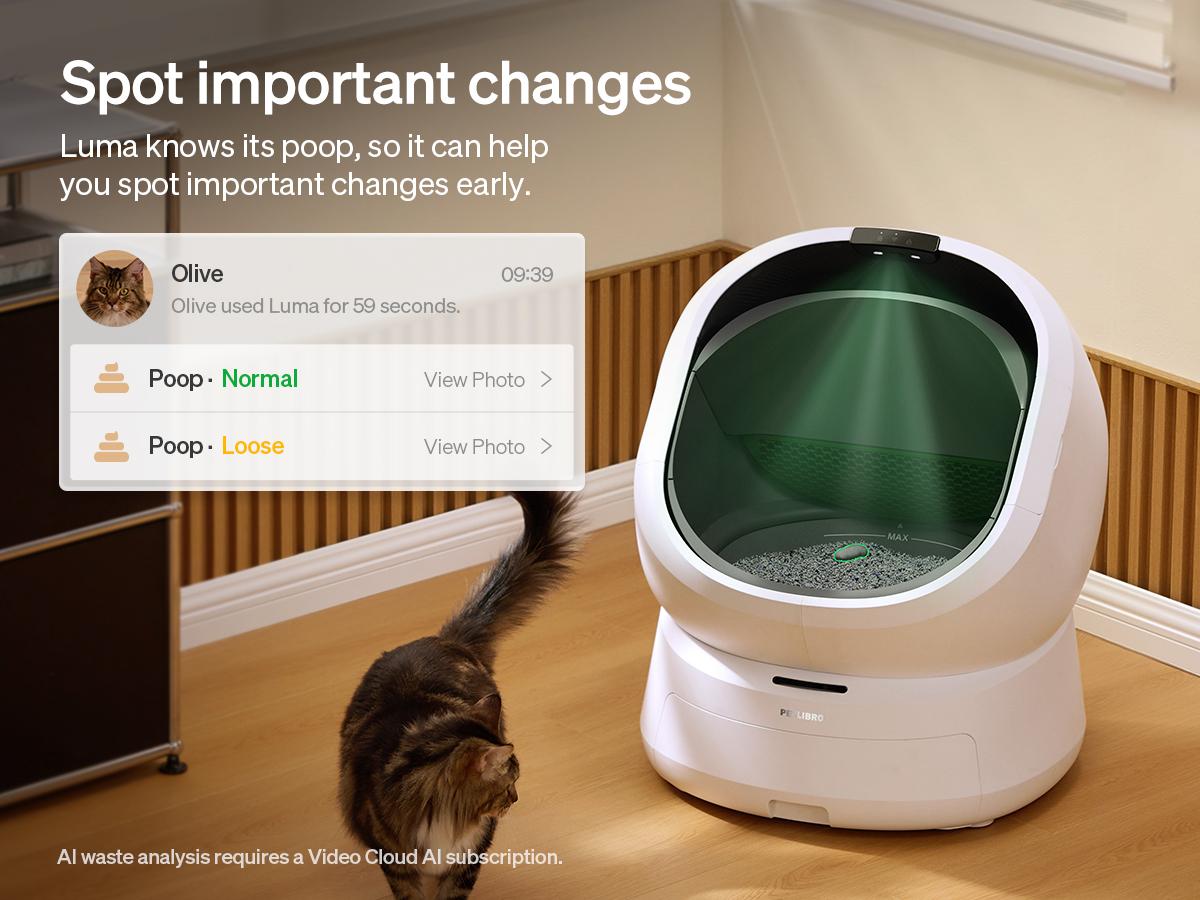 PETLIBRO Luma Automatic Cat Litter Box, AI Waste Analysis, Open-Top Litter Robot Self Cleaning Litter Box, in-App Usage Tracking Multi-Cat Recognition, Triple Safety Protection Odor Control LitterBox PETLIBRO Luma Automatic Cat Litter Box, AI Waste Analysis, Open-Top Litter Robot Self Cleaning Litter Box, in-App Usage Tracking Multi-Cat Recognition, Triple Safety Protection Odor Control LitterBox