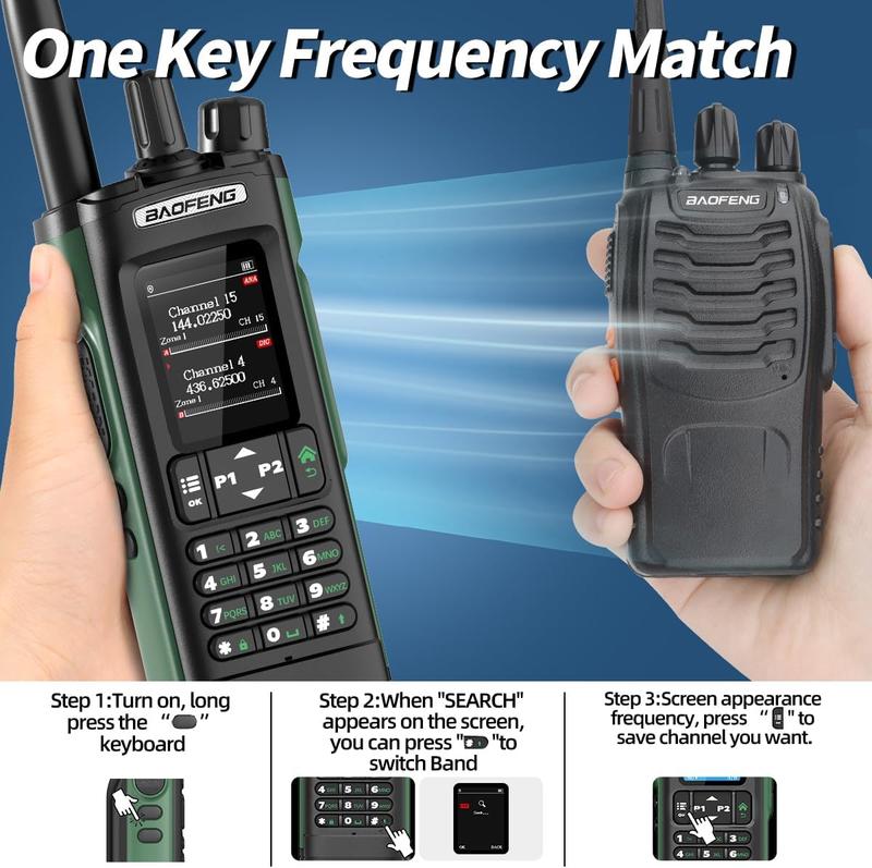BAOFENG DM32 DMR Radio Long Range Ham Radio Handheld Rechargeable Walkie Talkies with NOAA Weather Radio with 3800mAh Battery for Survival Gear