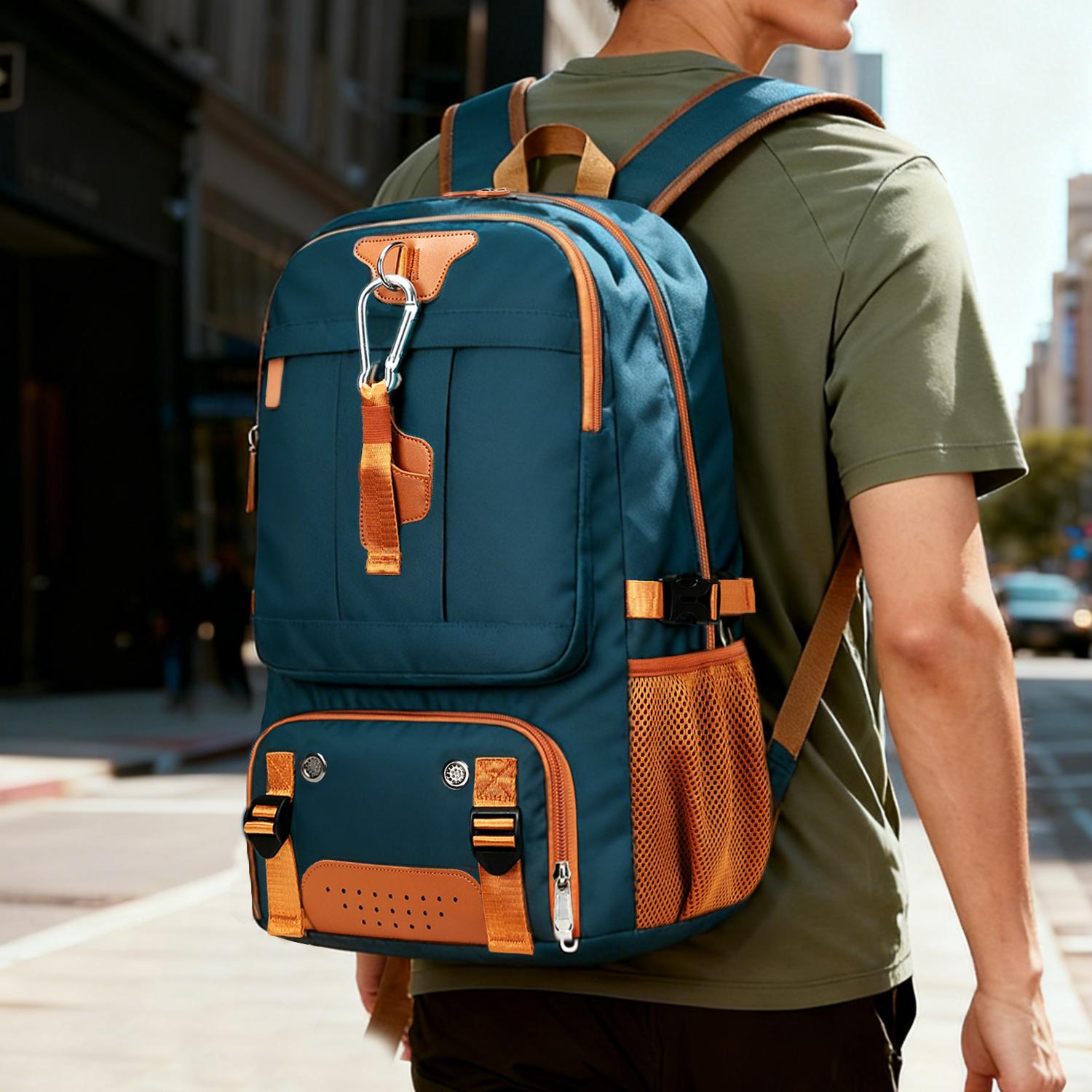 Simple Style Backpack with Multiple Compartments Business Notebook Travel Bag, Unisex Casual Design Lightweight Zipper Luggage Backpack with Shoe Compartment College Style Backpack Large Capacity Youth Backpack Suitable for High School & Middle School Stu