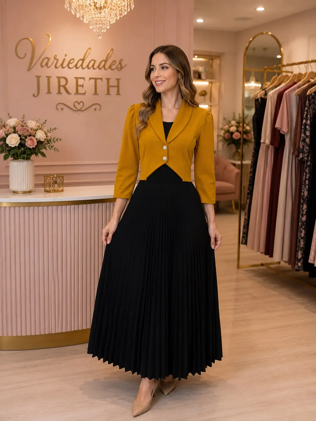 vestido plisado