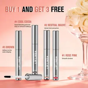 4-Piece Peel-Off Lip Liner & Stain Set | Nude Velvet Matte Lip Tint Gloss Kit | Long-Lasting Waterproof Transfer-Proof Tattoo Lip Color