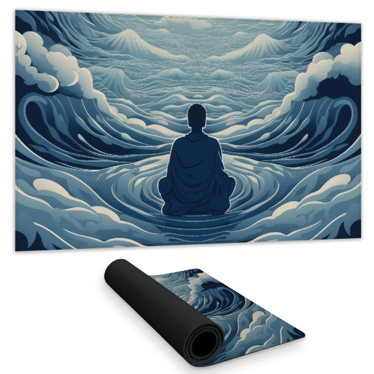 MWW C1DM1424WHFKME Minimalist 14x24 in. Rectangular White Gaming Mouse Pad for Gamers-Enthusiasts, High-Quality Material, Non-Slip Rubber Backing, Water-Repellant Smooth Face, Desktop/Laptop Use, Gamer Room & Home Office Stylish Decor, Gamer Room Decor, H