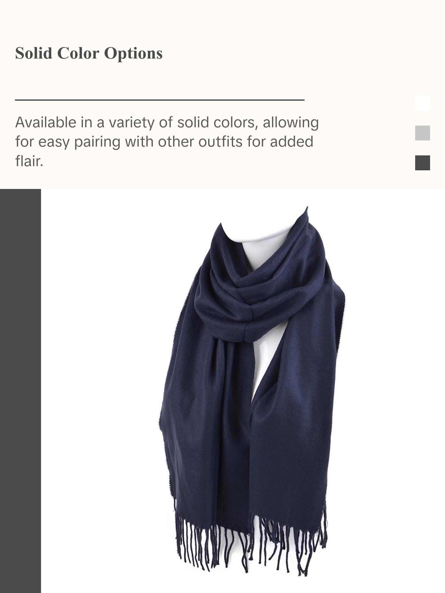 Unisex Solid Color Acrylic Scarves